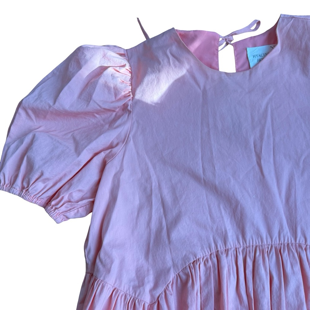Tuckernuck Hyacinth House Women’s Coral Allie Puff Sleeve Babydoll Dress Medium - Picture 8 of 11